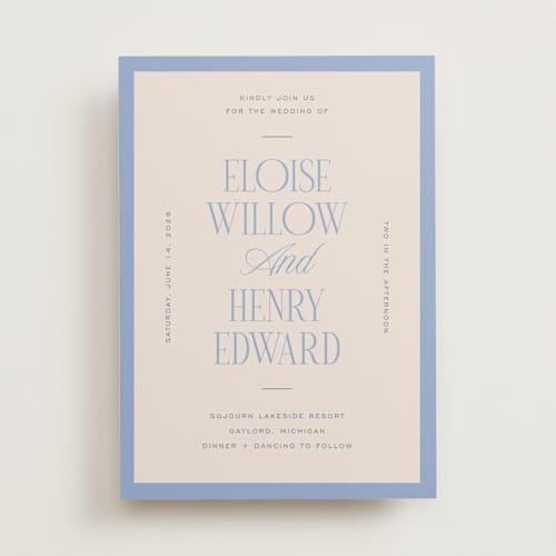 This is a canopy wedding invitations with standard by Pixel and Hank called threaded printing on signature in standard