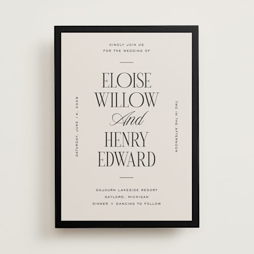 This is a suit wedding invitations with standard by Pixel and Hank called threaded printing on signature in standard