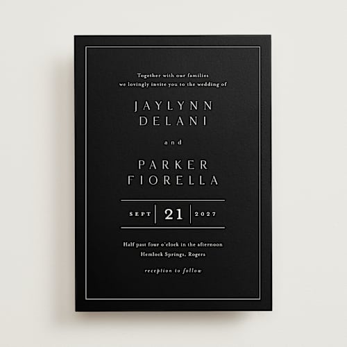 This is a evening wedding invitations with standard by Stacey Meacham called warm affection printing on signature in standard