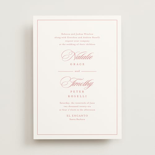 This is a hibiscus wedding invitations with standard by Kimberly FitzSimons called sincerity printing on signature in standard