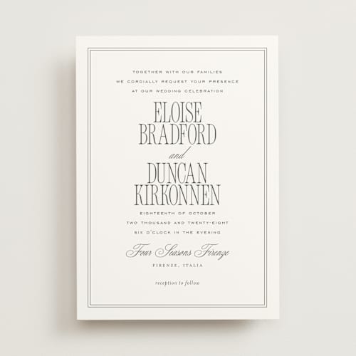 This is a sugar wedding invitations with standard by chocomocacino called ris al’amande printing on signature in standard