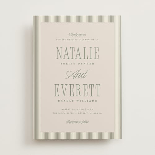 This is a fern wedding invitations with standard by Pixel and Hank called linea printing on signature in standard