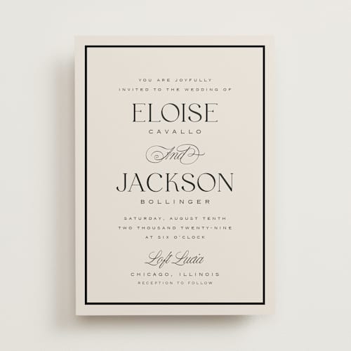 This is a onyx wedding invitations with standard by Laura Hankins called galleria printing on signature in standard