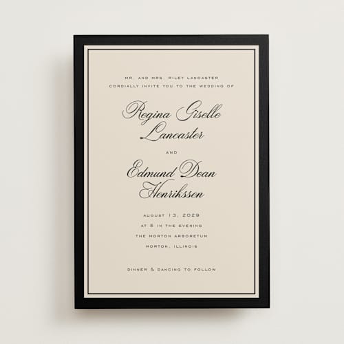 This is a raven wedding invitations with standard by chocomocacino called krytharaki printing on signature in standard