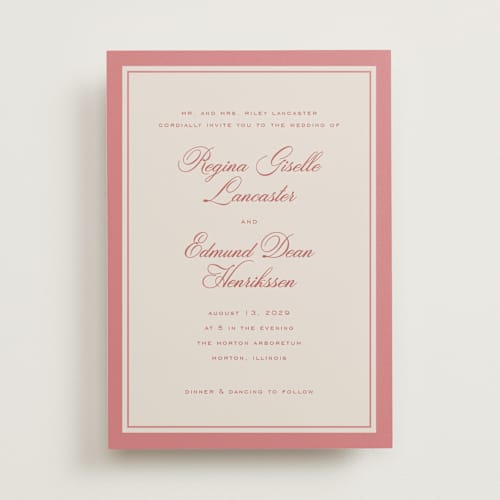 This is a rouge wedding invitations with standard by chocomocacino called krytharaki printing on signature in standard