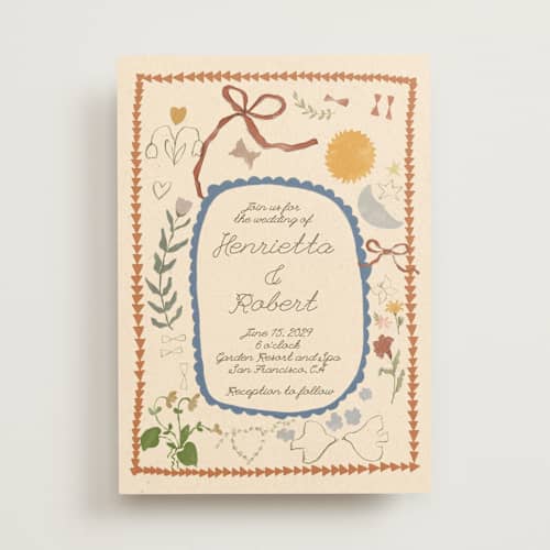 This is a magic wedding invitations with standard by Sumak Studio called pure magic printing on signature in standard