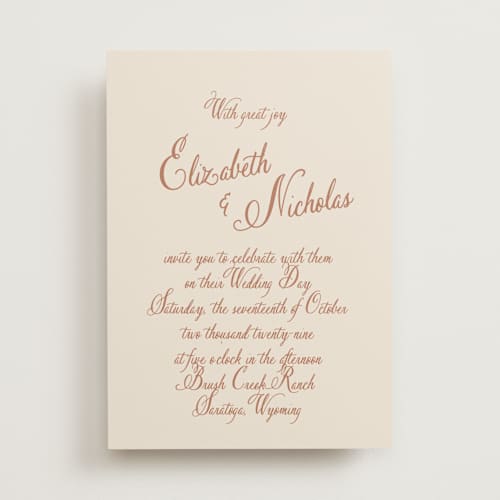 This is a santa fe wedding invitations with standard by Design Lotus called lavender dreams printing on signature in standard