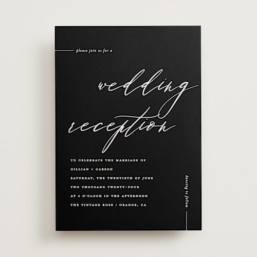 This is a ink wedding invitations with standard by Chryssi Tsoupanarias called villa printing on signature in standard