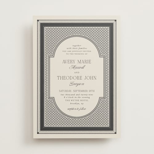 This is a eclipse wedding invitations with standard by Kelly Watkins called literary printing on signature in standard