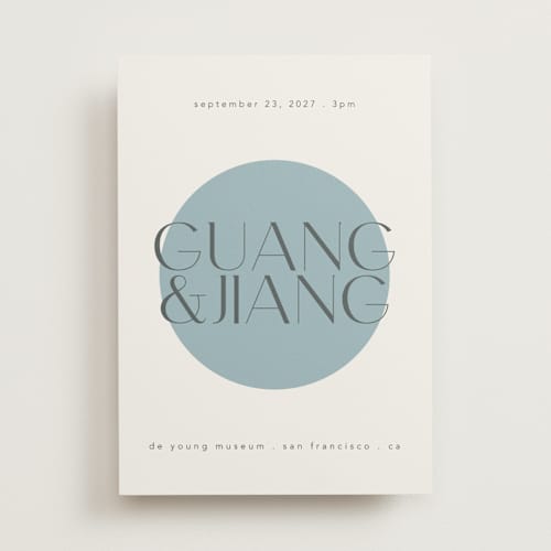 This is a porcelain wedding invitations with standard by Hudson meet Rose called unity printing on signature in standard