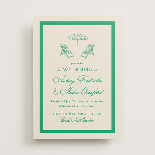 This is a turf wedding invitations with standard by Jackie Crawford called kitty hawk printing on signature in standard