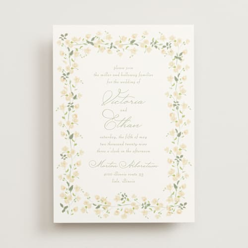 This is a dandelion wedding invitations with standard by Baumbirdy called rosebud printing on signature in standard