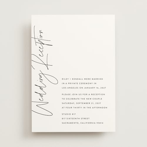 This is a onyx wedding invitations with standard by JoAnn Jinks called printed printing on signature in standard