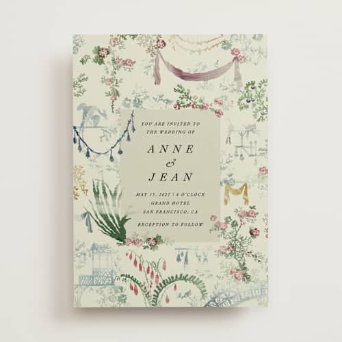 This is a nouvelle wedding invitations with standard by Sumak Studio called chinoiserie printing on signature in standard