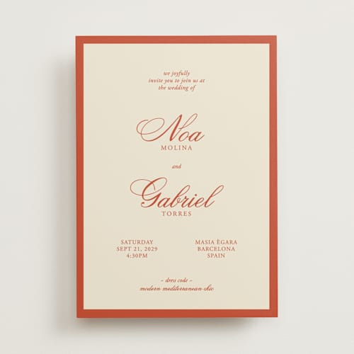 This is a cherry wedding invitations with standard by Ani Somi called borders printing on signature in standard