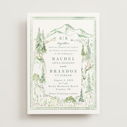This is a meadow wedding invitations with standard by Petra Kern called plain air printing on signature in standard