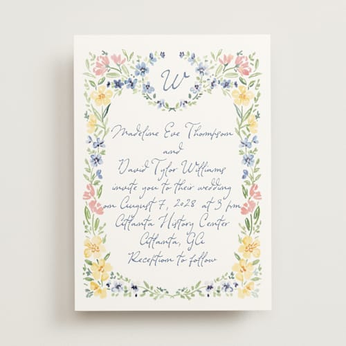 This is a meadow wedding invitations with standard by Petra Kern called meadow whisper printing on signature in standard