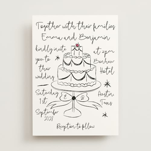 This is a ice wedding invitations with standard by Helena Vitto called modern love printing on signature in standard