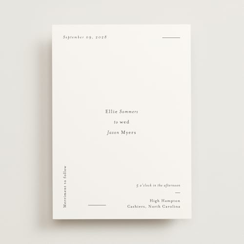 This is a ink wedding invitations with standard by Blustery August called tuscany printing on signature in standard