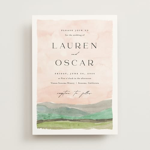 This is a northern wedding invitations with standard by Pixel and Hank called countryside printing on signature in standard