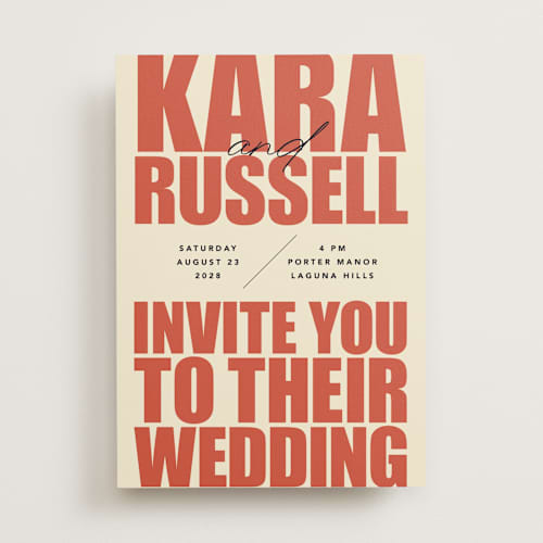 This is a verona sunset wedding invitations with standard by Stacey Day called typographical poster printing on signature in standard