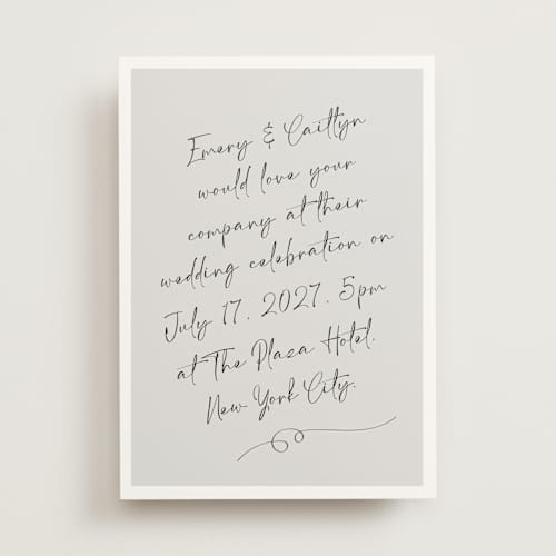 This is a ebony wedding invitations with standard by Adelyn T. called ink scribble printing on signature in standard