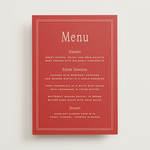 This is a cherry menu cards with standard by Ellen Schlegelmilch called cherry printing on signature in standard