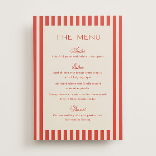 This is a lobster menu cards with standard by Jackie Crawford called kitty hawk printing on signature in standard