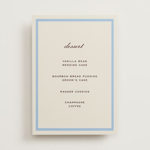 This is a sky wedding signs with standard by Megan Davis called montauk printing on doublethick in 5x7