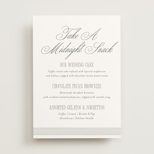 This is a sugar wedding signs with standard by chocomocacino called ris al’amande printing on doublethick in 5x7