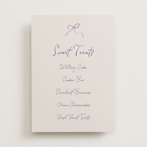 This is a hydrangea wedding signs with standard by Cass Loh called tablescape drawing printing on doublethick in 5x7