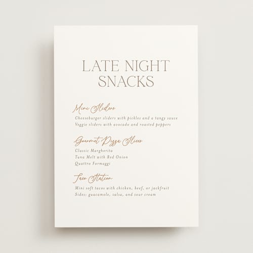 This is a chiffon wedding signs with standard by chocomocacino called kouignette printing on doublethick in 5x7