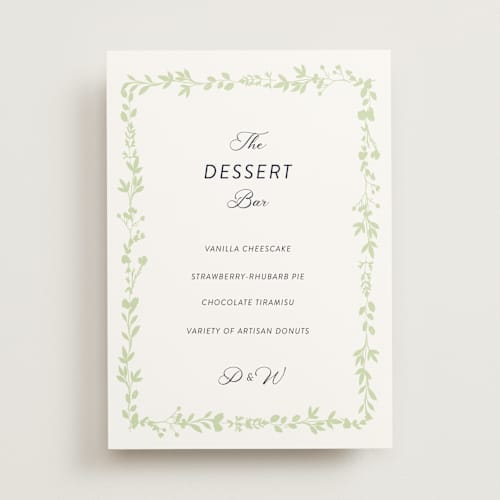 This is a spring wedding signs with standard by Susan Moyal called flower garden printing on doublethick in 5x7