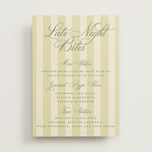 This is a citrine wedding signs with standard by Creo Study called heirloom printing on doublethick in 5x7