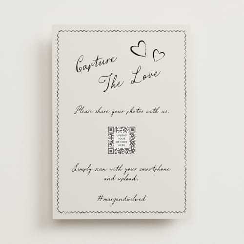 This is a rock wedding signs with standard by Pati Cascino called puglia printing on doublethick in 5x7