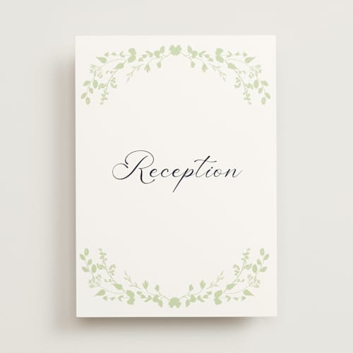 This is a spring wedding signs with standard by Susan Moyal called flower garden printing on doublethick in 5x7
