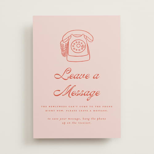 This is a strawberry wedding signs with standard by Morgan Kendall called ring ring printing on doublethick in 5x7