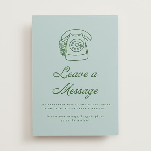 This is a sky wedding signs with standard by Morgan Kendall called ring ring printing on doublethick in 5x7