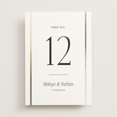 This is a lace table numbers with foil pressed by Kaydi Bishop called magazine printing on doublethick in standard