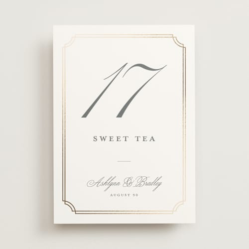 This is a mist table numbers with foil pressed by Sarah Brown called formally printing on doublethick in standard