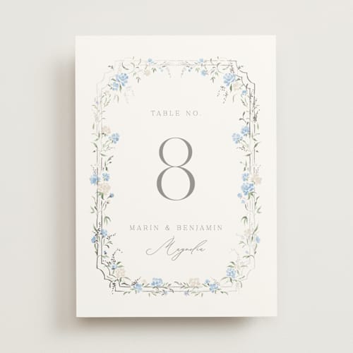 This is a waterfront table numbers with foil pressed by Erin L. Wilson called victorian trellis printing on doublethick in standard