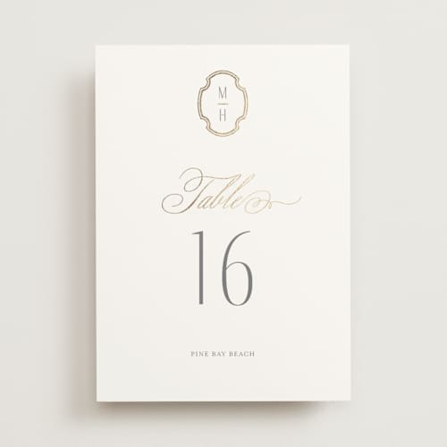 This is a fog table numbers with foil pressed by Ashlee Townsend called monatuk printing on doublethick in standard