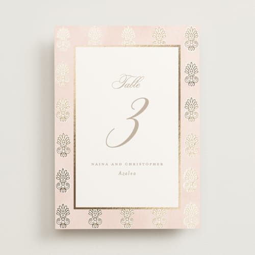 This is a shubh table numbers with foil pressed by Creo Study called amalgamation printing on doublethick in standard