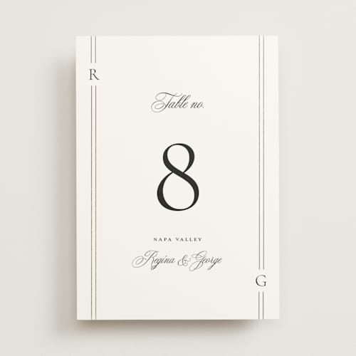 This is a quartz table numbers with foil pressed by Jelena Vuletic called elencourt printing on doublethick in standard