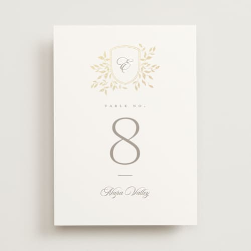 This is a chiffon table numbers with foil pressed by Kristie Kern called aperol printing on doublethick in standard