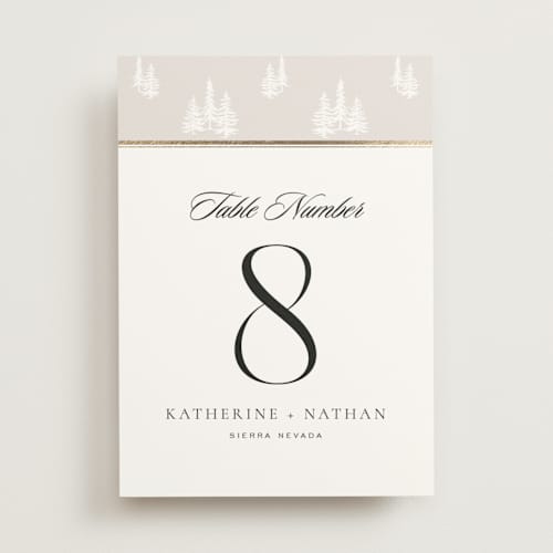 This is a snow table numbers with foil pressed by Stacy Maalouf called gilded forest printing on doublethick in standard