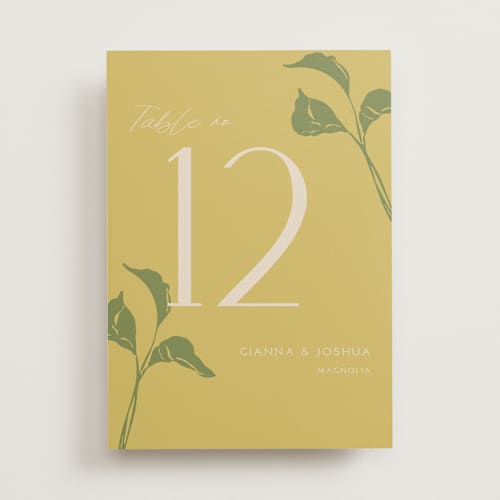 This is a summer citrus table numbers with standard by Vera Lim called the gallery printing on doublethick in standard