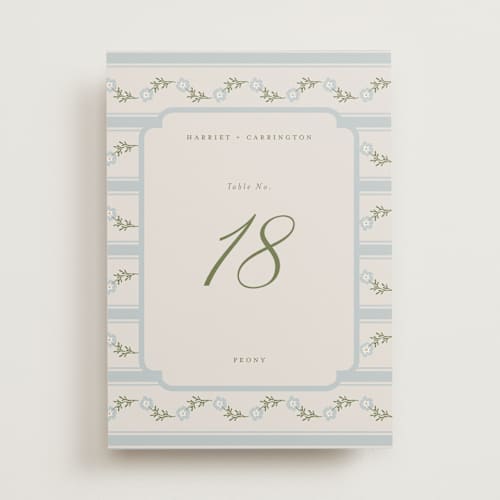 This is a robin’s egg table numbers with standard by Kampai Designs called memories printing on doublethick in standard