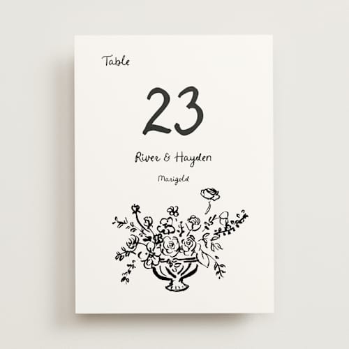This is a sugar table numbers with standard by Cass Loh called inky printing on doublethick in standard