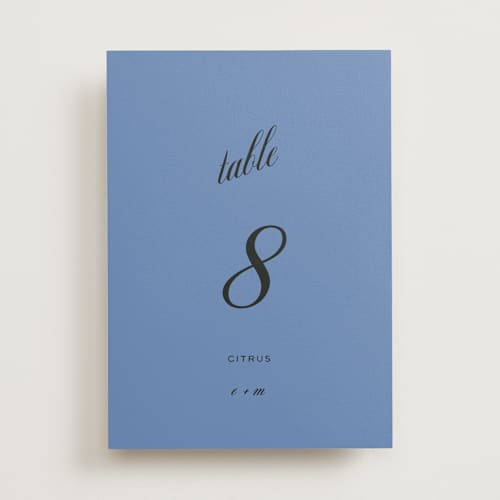 This is a electric blue table numbers with standard by Ani Somi called in lights printing on doublethick in standard